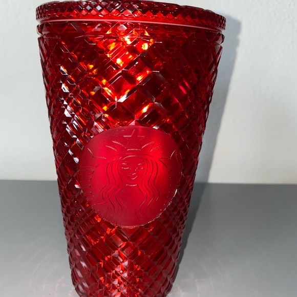 NWT Starbucks Red Jeweled Bling 18 oz Grande Tumbler - Picture 2 of 3